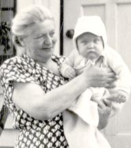Mother to June,Stan and Les(Holding Stans 1st Born)