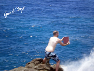 Beth's ashes in Hawaii